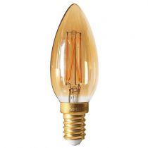 Ampoule Flamme C35 filament LED 5W E14 2200K 420Lm dimmable Ambrée (713515)