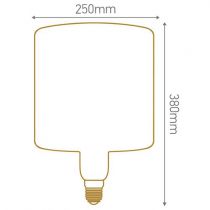 Ampoule géante Lop design by Fabrice Peltier filament LED 4W E27 2000K 260Lm dimmable Ambrée (717002)