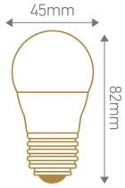 ECOWATTS - Sphérique (x2) G45 LED 270° 5.5W E27 4000K 490lm opaline