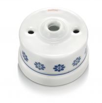 Sortie de câbles en porcelaine décor bleu/argent de la collection Garby de Fontini (30927612)