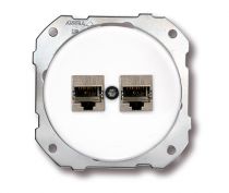 Prise RJ45 STP Cat 6A double porceliane blanche de la collection Do low de Fontini (34761172)