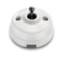 Permutateur manette nickel noir porcelaine blanche de la collection Dimbler de Fontini (60304412)