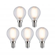 Ampoule LED E14 Sphérique 4,8W x5 470lm 2700K dépoli 230V