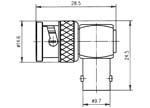 Adaptateur bnc coude ug 306 u bnc 50 ohms