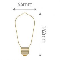 Ampoule Edison filament LED 6W E27 2100K 390Lm dimmable Ambrée (715981)