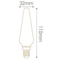 Ampoule Flamme Bohème filament LED 4W E14 2700K 320Lm dimmable Claire (713400)