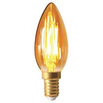 Ampoule Flamme C35 filament LED 5W E14 2200K 420Lm dimmable Ambrée (713515)