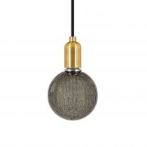 Ampoule globe déco craquelée smoky,G125, E27, 1W, 2000K, 50lm (719034)