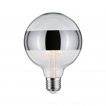 Ampoule LED G125 anneau réfléch 520lm E27 2700K 6W 230V Argent gradable (28681)