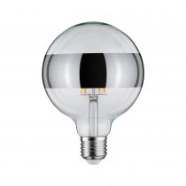 Ampoule LED G125 anneau réfléch 520lm E27 2700K 6W 230V Argent gradable (28681)