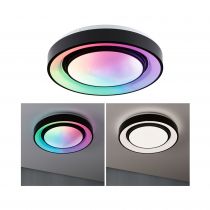 Applique Rainbow Dynamic RGB TunW LED 22W 375mmm Blanc/Noir 230V Syn/Métal (70544)