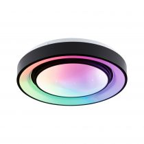 Applique Rainbow Dynamic RGB TunW LED 22W 375mmm Blanc/Noir 230V Syn/Métal (70544)