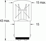 Ba15d 15x43 250v 15w (118094)