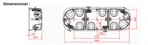 Boîte d\'encastrement cloison sèche à vis spécial bbc - 3 postes - horizontal/vertical - profondeur 40mm - entraxe 71mm (52066)