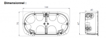 Boîte d\'encastrement cloison sèche bbc - 2 postes - Prof. 40mm - horizontal/vertical - entraxe 71mm (52064)