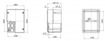 Boîtes à parois lisses pour dérivation IP56 DIMENSION INTERNE 240X190X160 (GW44418)