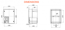 Boîtes de dérivation avec couvercle haut et vis - ip56 - dimension interne 190x140x140 - parois lisses (GW44217)