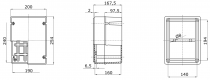 Boîtes de dérivation avec couvercle haut et vis - ip56 - dimension interne 240x190x160 - parois lisses (GW44258)