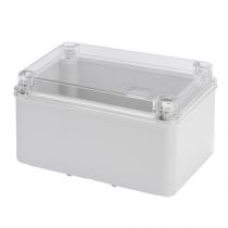 Boîtes de dérivation fond à grande capacité couvercle bas transparent à vis IP56 dimension interne 240x190x130 (GW44138)