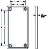 Boitier polycarbonate transparent bleu 120x65x36