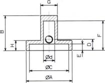 Bouton aluminium noir d:24