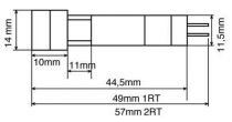 Bouton poussoir lumineux rouge 2rt imp