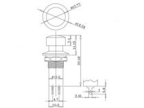 Bouton-poussoir off-on rouge (R1821A/125)