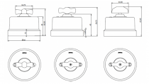 Bouton poussoir rotatif en porcelaine Camille de la collection Garby de Fontini (30328871)