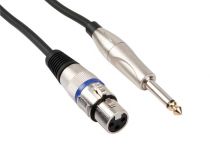 Cable professionnel xlr, xlr femelle vers jack mono 6.35mm (3m) (PAC110)