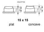 Calotte 15x15 vert transparent