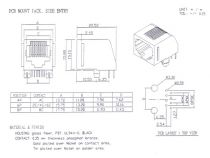 Connecteurs modulaires pour ci rj12 6p6c, version coude (6P6CPCB)