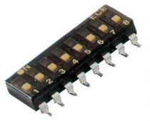 Dip switch : interrupteur cms unipolaire pouvoir de coupure : 25 ma / 24 vdcbas profil/etanche2t