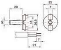 Double fonction Isolateur et serre câble pour montage en Classe 2 - pour câble plat 2x075mm² (142508