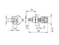 Douille 4mm avec bouchon imperdable- vert (pki 10a) (HM2441A)