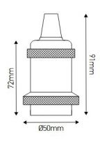 Douille E27 en Acier Fileté couleur OR style rétro (187550)