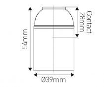 DOUILLE E27 LISSE VA MONTEE NOIRE