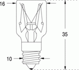 E10 16x35 255v 3w (117009)