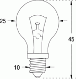 E10 25x45 125v 10w (124224)