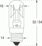 E14 16x54 42v 15w (118418)