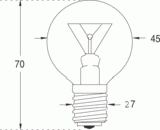 E27 45x70 24v 15w dep (005524)