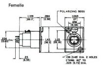 Embase audio femelle 3pts 27x36