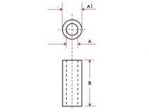 Entretoise en polystyrene noir 10mm m3 (BUS1)