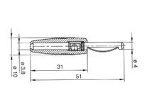 Fiche standard 4mm avec vis de serrage - vert (von 20) (HM1440C)