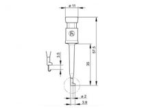 Grip-fils miniature a raccordement par soudure (kleps 2) - rouge (HM6210)