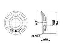 Haut-parleur miniature - 2w / 8 ohm - ø 66mm (MLS3)