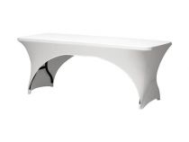 HOUSSE EXTENSIBLE POUR TABLE RECTANGULAIRE - ARQUÉ -  BLANC