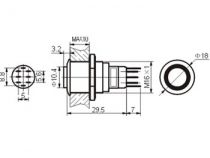 Interrupteur métallique rond haut spdt 1no 1nc - anneau bleu (R1710B)