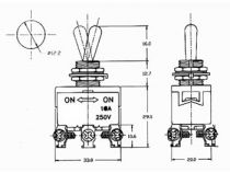 Inverseur dpdt 2p(on)off(on)10a/250v (JS-511G)