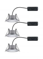 Kit encastrés Calla BBC/IP65 gradable rond orientable LED 3x560lm 4000K 6,5W 230V chrome mat (99933)