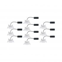 Kit encastrés Calla BBC/IP65 rond orientable 10x680lm tunable white 6W 230/12V Blanc dépoli (99922)